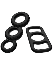 ADDICTED TOYS - SET VAN 4 SILICONEN PENIS RINGEN