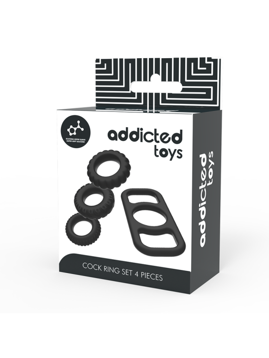 ADDICTED TOYS - COCK RING SET 4 PIECES