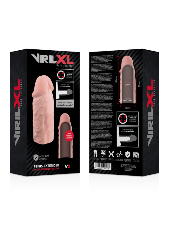 VIRILXL - NATÜRLICHE PENISVERLÄNGERUNG AUS FLÜSSIGEM SILIKON V3