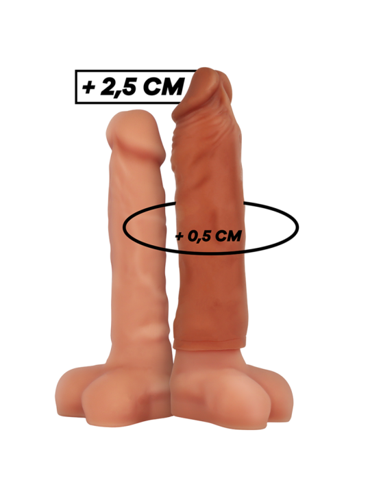 VIRILXL - EXTENSÃO DE PÊNIS DE SILICONE LÍQUIDO V5 MARROM