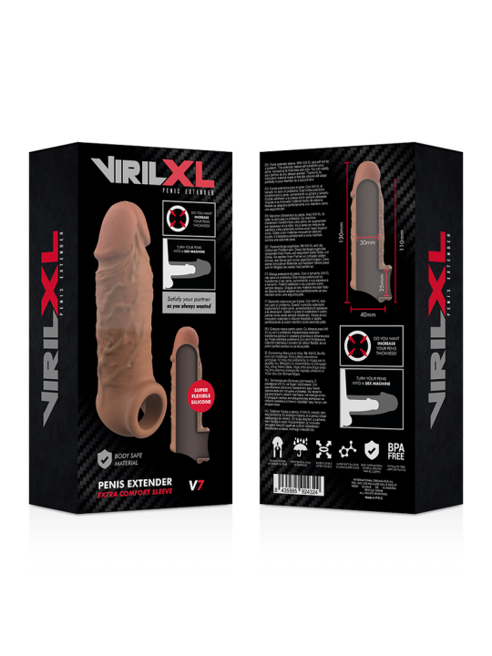 VIRILXL - LIQUID SILICONE V7 BROWN PENIS EXTENSION
