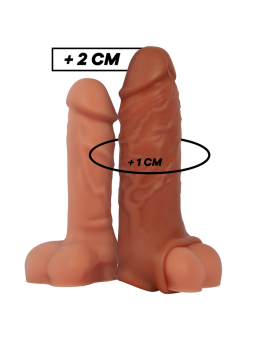 VIRILXL - EXTENSION DE PÉNIS MARRON EN SILICONE LIQUIDE V9