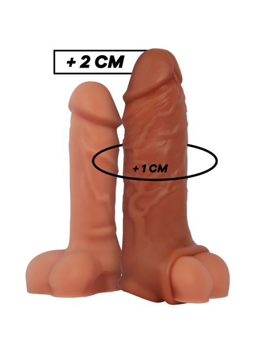 VIRILXL - EXTENSION DE PÉNIS MARRON EN SILICONE LIQUIDE V9