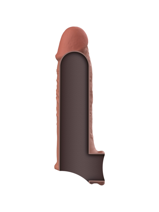 VIRILXL - EXTENSIÓN DE PENE LIQUID SILICONE V9 MARRÓN
