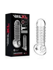 VIRILXL - EXTENSIÓN Y FUNDA DE PENE V15 TRANSPARENTE