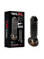 VIRILXL - EXTENSÃO E BAINHA DO PÉNIS V15 PRETA