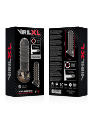 VIRILXL - EXTENSIÓN Y FUNDA DE PENE V15 NEGRO