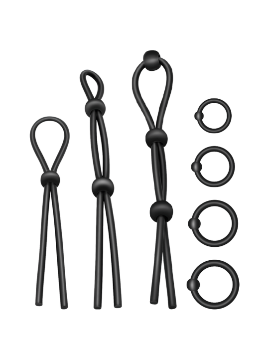 ADDICTED TOYS - KIT VAN 7 FLEXIBELE SILICONEN RINGEN