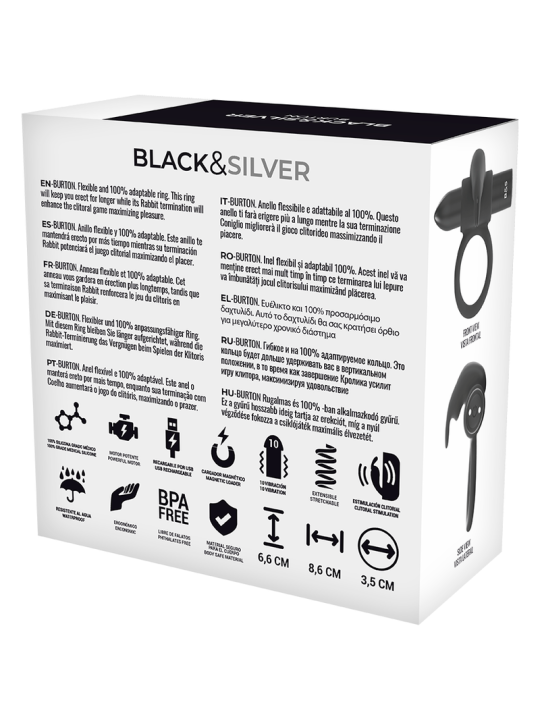 BLACK&SILVER - BURTON REMOTE CONTROL COCKRING WATCHME