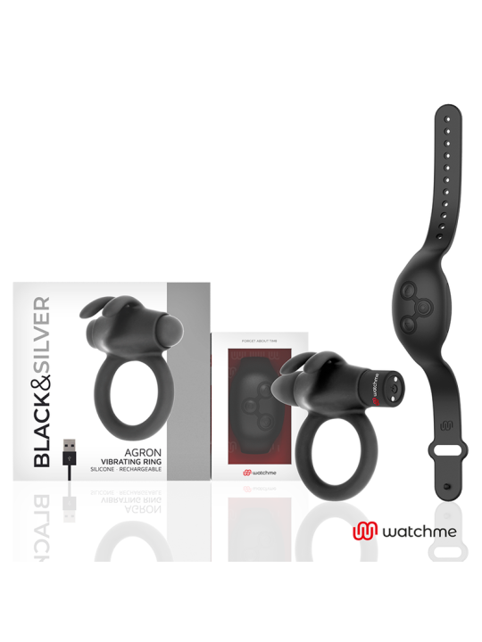 BLACK&SILVER - AGRON REMOTE CONTROL COCKRING WATCHME
