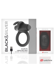 BLACK&SILVER - AGRON REMOTE CONTROL COCKRING WATCHME