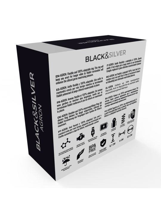 BLACK&SILVER - AGRON AFSTANDSBEDIENING COCKRING WATCHME