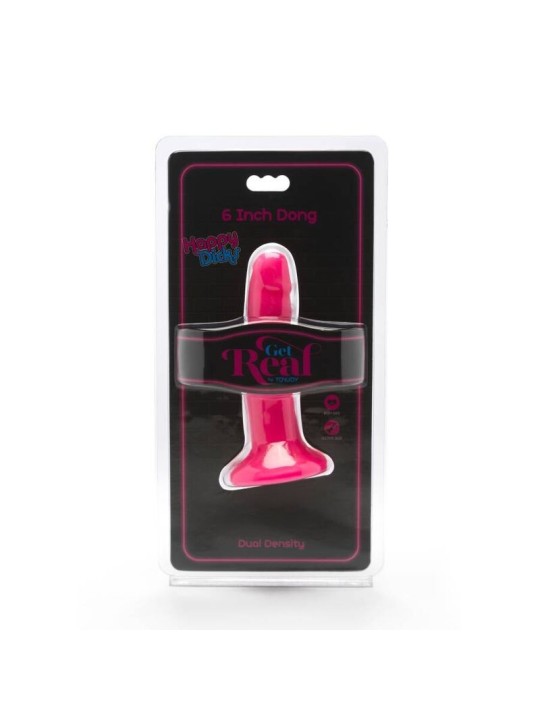 GET REAL - HAPPY DICKS DONG 12 CM ROSE