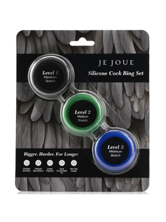 JE JOUE - SILICONEN PENIS RINGEN SET