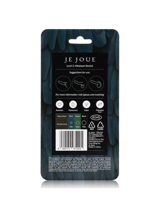 JE JOUE - ANILLO SILICONA AZUL - ESTRANGULAMIENTO MINIMO