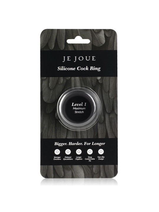 JE JOUE - MAXIMUM STRETCH SILICONE COCK RING - BLACK