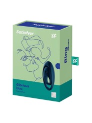 SATISFYER - GLORIEUS DUO VIBRERENDE RING BLAUW