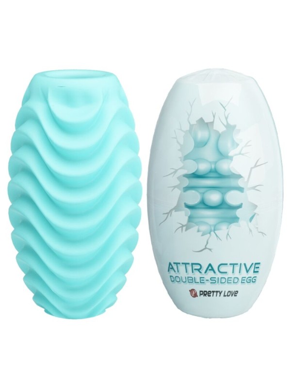PRETTY LOVE - TURQUOISE DUBBELZIJDIGE MASTURBATOR EI
