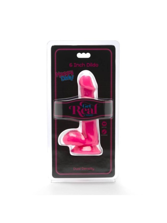 GET REAL - HAPPY DICKS DILDO 12 CM BOLAS ROSA