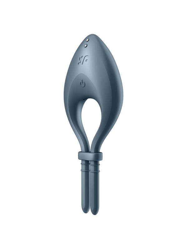 SATISFYER - APPLICATION BULLSEYE RING VIBRATOR GRIS