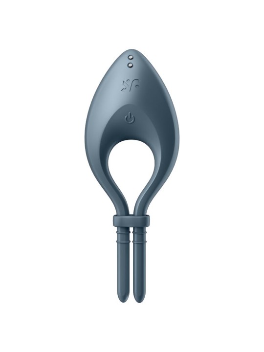 SATISFYER - BULLSEYE ANILLO VIBRADOR APP GRIS