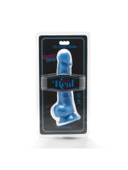 GET REAL - HAPPY DICKS 19 CM CON TESTÍCULOS AZUL