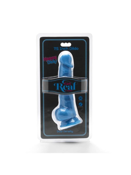GET REAL - HAPPY PICKS 19 CM MET BLAUWE TESTIKELS