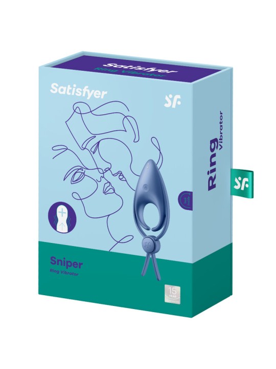 SATISFYER - SNIPER RINGVIBRATOR BLAU