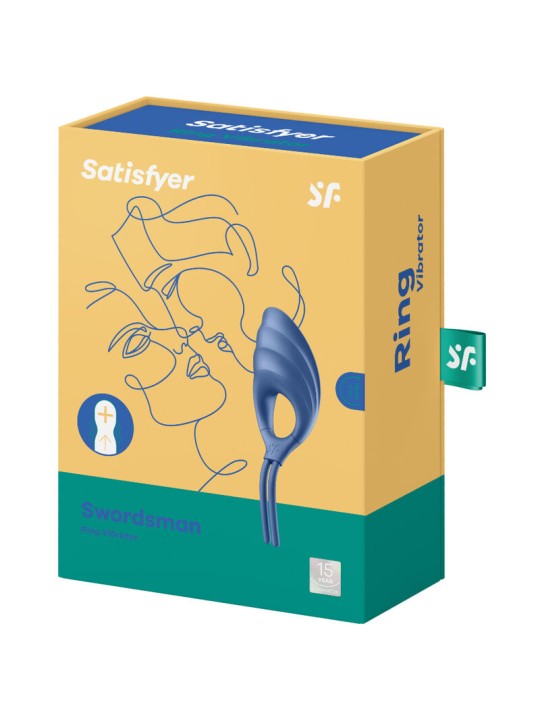 SATISFYER - SWORDSMAN ANILLO VIBRADOR AZUL