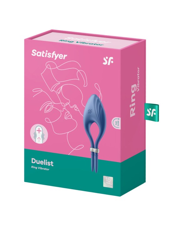 SATISFYER - DUELIST ANILLO VIBRADOR AZUL