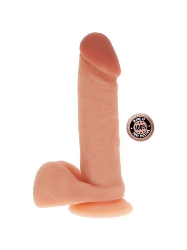 GET REAL - DILDO DE SILICONE 20,5 CM W BOLAS PELE