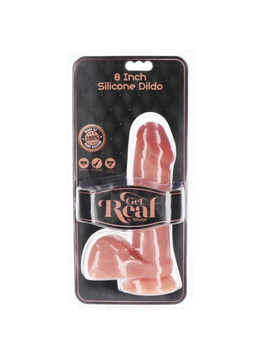 GET REAL - GODE EN SILICONE 20,5 CM AVEC BALLES PEAU