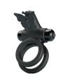 PRETTY LOVE - DUBBELE VIBRERENDE RING MET ZWARTE STIMULATOR