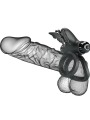 PRETTY LOVE - DOBLE ANILLO VIBRADOR CON ESTIMULADOR NEGRO