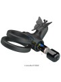 PRETTY LOVE - DOBLE ANILLO VIBRADOR CON ESTIMULADOR NEGRO