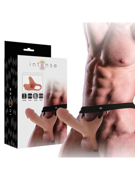 INTENSE - ARNÉS HUECO CON DILDO SILICONA 16 X 3.5 CM