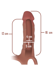 INTENSE - HARNAIS CREUX AVEC GODE EN SILICONE 16 X 3,5 CM