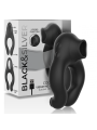 BLACK&SILVER - OPLAADBARE 3 MOTOR SILICONEN VIBRATIERING ZWART