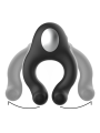 BLACK&SILVER - SILICONE VIBRATOR RING 3 MOTORS RECHARGEABLE BLACK