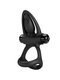 PRETTY LOVE - VIBRATIERING 10 VIBRATIES ZWART SILICONEN
