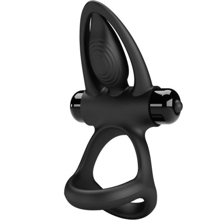 PRETTY LOVE - VIBRATIERING 10 VIBRATIES ZWART SILICONEN
