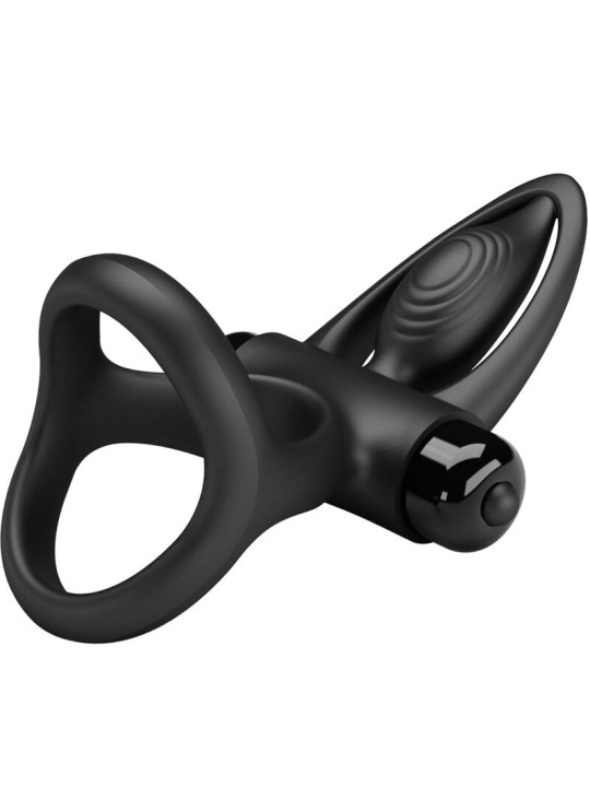 PRETTY LOVE - VIBRATING RING 10 VIBRATIONS BLACK SILICONE