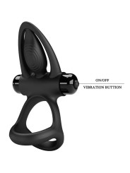 PRETTY LOVE - VIBRATIERING 10 VIBRATIES ZWART SILICONEN