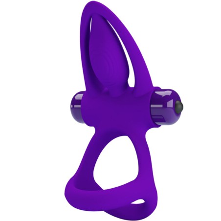 PRETTY LOVE - VIBRERENDE RING 10 VIBRATIES VIOLET SILICONEN