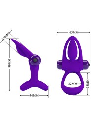 PRETTY LOVE - VIBRERENDE RING 10 VIBRATIES VIOLET SILICONEN