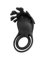 PRETTY LOVE - ANELLO VIBRATORE RUBEN 7 VIBRAZIONI IN SILICONE NERO