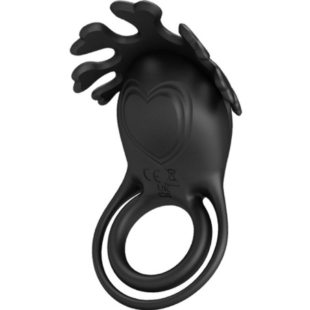 PRETTY LOVE - RUBEN VIBRATIERING 7 VIBRATIES ZWART SILICONEN