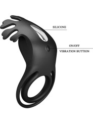 PRETTY LOVE - ANEL VIBRADOR RUBEN 7 VIBRAÕES SILICONE PRETO
