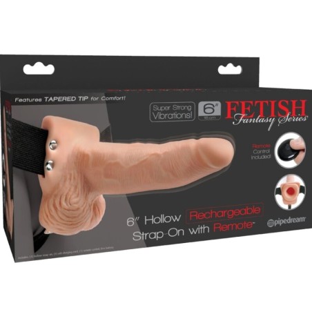FETISH FANTASY SERIES - ARNÉS AJUSTABLE CONTROL REMOTO PENE REALÍSTICO