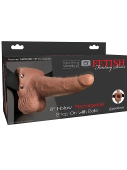 FETISH FANTASY SERIES - ARNÉS AJUSTABLE PENE REALÍSTICO CON TESTÍCULOS